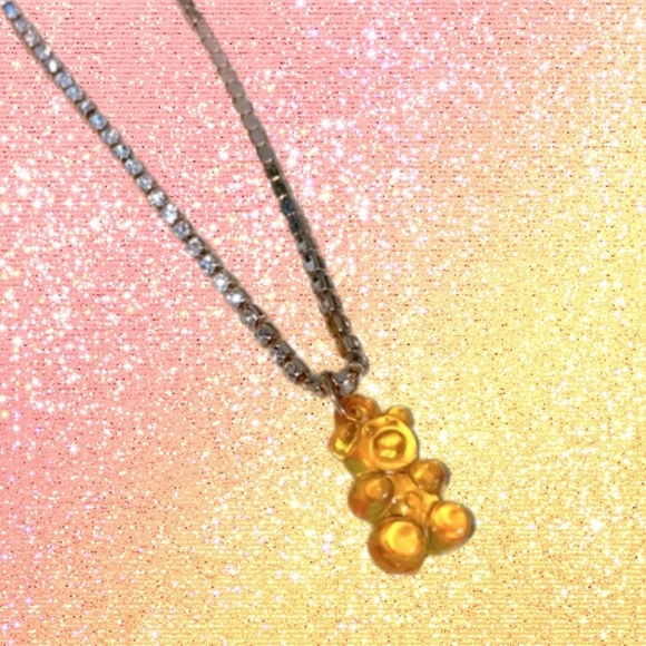 Rhinestone 🐻 choker necklace 🧡 - Picture 4 of 4